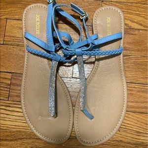 Joe Boxer Millie Blue w/ Rhinestones Sandals